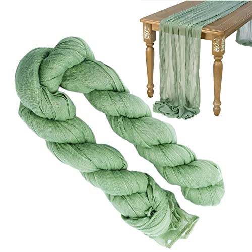Hongjingda Tischläufer,Käsetuch-Tischläufer Salbeigrün | Tischdecke für Hochzeit, Braut, Babyparty, Geburtstagsfeier, Kuchen, Tischdekoration Hongjingda Tischläufer,Käsetuch-Tischläufer Salbeigrün | Tischdecke für Hochzeit, Braut, Babyparty, Geburtstagsfeier, Kuchen, Tischdekoration von Hongjingda