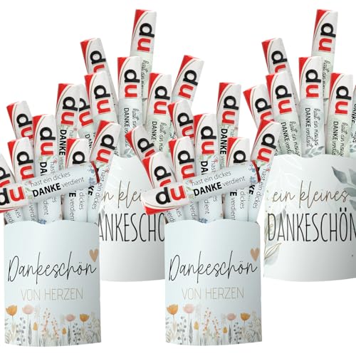 52pcs Banderolen Aufkleber Danke für Duplo Schokoriegel Verpackung Geschenk Sticker mit Sprüchen für Duplo Riegel 4 Packungen Set zum Dankeschön Kollegin Kollege (ohne Riegel) von Hongma