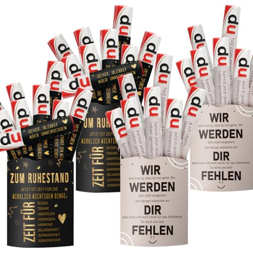 52pcs Banderolen Aufkleber Ruhestand für Duplo Schokoriegel Verpackung Geschenk Sticker mit Sprüchen für Duplo 4 Packungen Set Abschiedsgeschenk zum Abschied Kollege Kollegin Rente (ohne Riegel) von Hongma