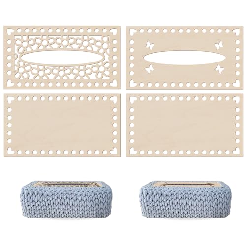 Hongma 4 Stück Korbboden zum Häkeln Set Holzboden für Häkelkorb Holzbasis für Tücherbox DIY Hongma 4 Stück Korbboden zum Häkeln Set Holzboden für Häkelkorb Holzbasis für Tücherbox DIY von Hongma