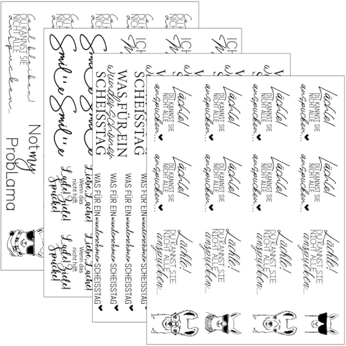 Hongma Rub On Sticker ca.A5 19x14cm-Großformat Transfers 4PCS Sprüche für Raysin für Keraflott Möbel Glas Holz DIY Deko Rub On Folie Rubons Aufkleber Alpaka Lächle Hongma Rub On Sticker ca.A5 19x14cm-Großformat Transfers 4PCS Sprüche für Raysin für Keraflott Möbel Glas Holz DIY Deko Rub On Folie Rubons Aufkleber Alpaka Lächle von Hongma