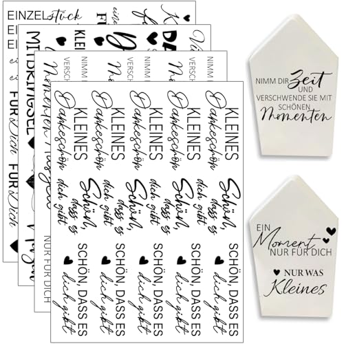 Hongma Rub On Sticker ca.A5 19x14cm-Großformat Transfers 4PCS Sprüche für Raysin für Keraflott Möbel Glas Holz DIY Deko Rub On Folie Rubons Aufkleber Dankeschön Auszeit Geschenk Hongma Rub On Sticker ca.A5 19x14cm-Großformat Transfers 4PCS Sprüche für Raysin für Keraflott Möbel Glas Holz DIY Deko Rub On Folie Rubons Aufkleber Dankeschön Auszeit Geschenk von Hongma
