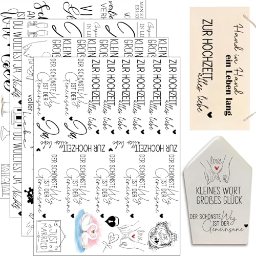 Hongma Rub On Sticker ca.A5 19x14cm-Großformat Transfers 4PCS Sprüche für Raysin für Keraflott Möbel Glas Holz DIY Deko Rub On Folie Rubons Aufkleber Hochzeit Wedding Hongma Rub On Sticker ca.A5 19x14cm-Großformat Transfers 4PCS Sprüche für Raysin für Keraflott Möbel Glas Holz DIY Deko Rub On Folie Rubons Aufkleber Hochzeit Wedding von Hongma