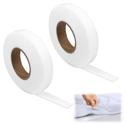 2 PCS Saumband zum Aufbügeln,Saumband zum Aufbügeln Waschfest,20mm Breit,Bügelband,Bügelband Hose Kürzen,für Vorhänge Gardinen und Textilien Bügelband für Hosen Nahtband von Hongoen