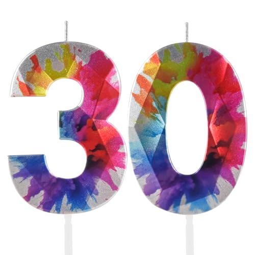 Bunte Graffiti-Kerze mit Zahl 30, 30. Geburtstag, bunte Geburtstagskerzen für Kuchen,Kuchendekoration für Männer und Frauen, bunte 30 und fabelhafte Geburtstagsparty-Dekorationen Bunte Graffiti-Kerze mit Zahl 30, 30. Geburtstag, bunte Geburtstagskerzen für Kuchen,Kuchendekoration für Männer und Frauen, bunte 30 und fabelhafte Geburtstagsparty-Dekorationen von Hongplus
