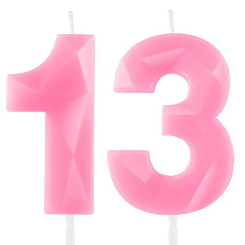 Hongplus 3D Macaron Pink 13 Birthday Candles for Cake, Number 13 Candle for 13th Birthday Decorations, Pink Cake Decorations for Girls Pastel Sweet 13 Birthday Party Decorations Supplies Hongplus 3D Macaron Pink 13 Birthday Candles for Cake, Number 13 Candle for 13th Birthday Decorations, Pink Cake Decorations for Girls Pastel Sweet 13 Birthday Party Decorations Supplies von Hongplus
