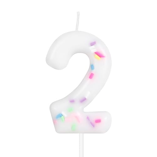 Hongplus Bunte Kerze zum 2. Geburtstag für Mädchen, bunte Streusel, Zahl 2, Kerzen für Kuchendekoration, Happy 2. Geburtstag, Kuchendekoration, Dekoration für Mädchen, Frauen, Geburtstag, Jahrestag, Hongplus Bunte Kerze zum 2. Geburtstag für Mädchen, bunte Streusel, Zahl 2, Kerzen für Kuchendekoration, Happy 2. Geburtstag, Kuchendekoration, Dekoration für Mädchen, Frauen, Geburtstag, Jahrestag, von Hongplus