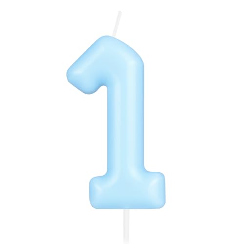 Hongplus Macaron Blue Number 1 Candle, First Birthday Candle, Macaron Blue Happy Birthday Candles for Cake, Blue Cake Topper Decorations for Girls Boys Pastel Sweet Birthday Party Decorations Supplies Hongplus Macaron Blue Number 1 Candle, First Birthday Candle, Macaron Blue Happy Birthday Candles for Cake, Blue Cake Topper Decorations for Girls Boys Pastel Sweet Birthday Party Decorations Supplies von Hongplus