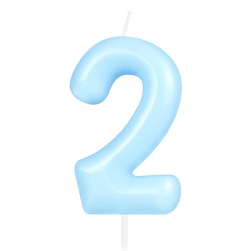 Hongplus Macaron Blue Number 2 Candle, 2 Birthday Candle, Macaron Blue Happy Birthday Candles for Cake, Blue Cake Topper Decorations for Girls Boys Pastel Sweet 2 Birthday Party Decorations Supplies Hongplus Macaron Blue Number 2 Candle, 2 Birthday Candle, Macaron Blue Happy Birthday Candles for Cake, Blue Cake Topper Decorations for Girls Boys Pastel Sweet 2 Birthday Party Decorations Supplies von Hongplus