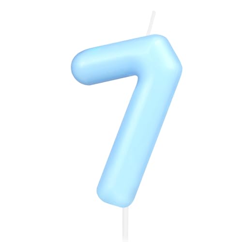 Hongplus Macaron Blue Number 7 Candle, 7 Birthday Candle, Macaron Blue Happy Birthday Candles for Cake, Cake Topper Decorations for Girls Boys Pastel Sweet 7 Birthday Party Decorations Supplies Hongplus Macaron Blue Number 7 Candle, 7 Birthday Candle, Macaron Blue Happy Birthday Candles for Cake, Cake Topper Decorations for Girls Boys Pastel Sweet 7 Birthday Party Decorations Supplies von Hongplus