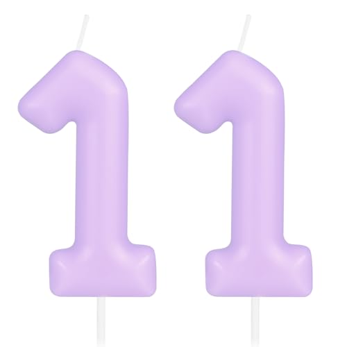Hongplus Macaron Purple Number 11 Candle, 11 Birthday Candle, Macaron Purple Happy Birthday Candles for Cake, Purple Cake Topper Decorations for Girls Women Pastell Sweet 11 Birthday Party Decorations Hongplus Macaron Purple Number 11 Candle, 11 Birthday Candle, Macaron Purple Happy Birthday Candles for Cake, Purple Cake Topper Decorations for Girls Women Pastell Sweet 11 Birthday Party Decorations von Hongplus