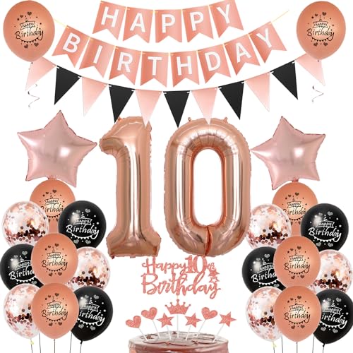 10. Geburtstag Dekoration,rosegold Tortendeko Geburtstag 10 Jahre mädchen,Party Deko 10 Geburtstag Mädchen Schwarz rosegold ,Tortendeko 10. Geburtstag Mädchen,Geburtstagsdeko 10 Jahre Mädchen 10. Geburtstag Dekoration,rosegold Tortendeko Geburtstag 10 Jahre mädchen,Party Deko 10 Geburtstag Mädchen Schwarz rosegold ,Tortendeko 10. Geburtstag Mädchen,Geburtstagsdeko 10 Jahre Mädchen von Hongyantech