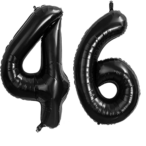 40 Zoll 2 Luftballons Zahle 46. Schwarz Geburtstag XXL 100cm Riesen Folienballon Zahlenballon 46 Schwarz Nummer Folienballon 46 Ballon Zahl 46 Heliumballon Luftballon 46 für Geburtstag Party Deko(46) 40 Zoll 2 Luftballons Zahle 46. Schwarz Geburtstag XXL 100cm Riesen Folienballon Zahlenballon 46 Schwarz Nummer Folienballon 46 Ballon Zahl 46 Heliumballon Luftballon 46 für Geburtstag Party Deko(46) von Hongyantech