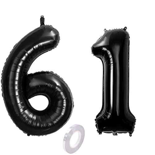 40 Zoll 2 Luftballons Zahle 61. Schwarz Geburtstag XXL 100cm Riesen Folienballon Zahlenballon 61 Schwarz Nummer Folienballon 61 Ballon Zahl 61 Heliumballon Luftballon 61 für Geburtstag Party Deko(61) 40 Zoll 2 Luftballons Zahle 61. Schwarz Geburtstag XXL 100cm Riesen Folienballon Zahlenballon 61 Schwarz Nummer Folienballon 61 Ballon Zahl 61 Heliumballon Luftballon 61 für Geburtstag Party Deko(61) von Hongyantech