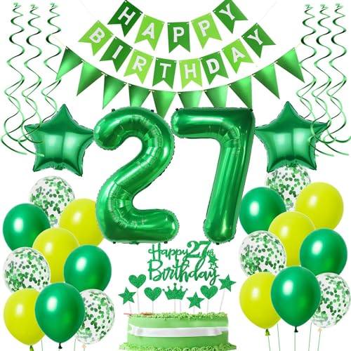 Ballons 27 Geburtstag Mann Frauen Grün Luftballons 27. Geburtstag Mann Frauen deko 27. Geburtstag Frauen Grün Tortendeko 27 Geburtstag Männer Geburtstagsdeko 27 Jahre Frau Mann dekoration Grün Ballons 27 Geburtstag Mann Frauen Grün Luftballons 27. Geburtstag Mann Frauen deko 27. Geburtstag Frauen Grün Tortendeko 27 Geburtstag Männer Geburtstagsdeko 27 Jahre Frau Mann dekoration Grün von Hongyantech