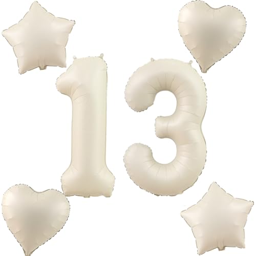 Beige Luftballons Zahl 13+4 pcs herz/stern Folienballon Zahl 13 .Geburtstag mädchen,40" Riesenzahl Ballons 13.geburtstagsdeko Jungen,Zahlenballon 13, Helium Ballons 13 Zahlen Luftballons Beige Luftballons Zahl 13+4 pcs herz/stern Folienballon Zahl 13 .Geburtstag mädchen,40" Riesenzahl Ballons 13.geburtstagsdeko Jungen,Zahlenballon 13, Helium Ballons 13 Zahlen Luftballons von Hongyantech