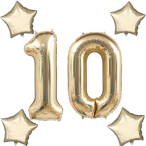 Blasses Gold Luftballons Zahl 10+4 pcs stern Folienballon Zahl 10 .Geburtstag mädchen,40" Riesenzahl Ballons 10.geburtstagsdeko Jungen,Zahlenballon 10, Helium Ballons 10 Zahlen Luftballons Blasses Gold Luftballons Zahl 10+4 pcs stern Folienballon Zahl 10 .Geburtstag mädchen,40" Riesenzahl Ballons 10.geburtstagsdeko Jungen,Zahlenballon 10, Helium Ballons 10 Zahlen Luftballons von Hongyantech