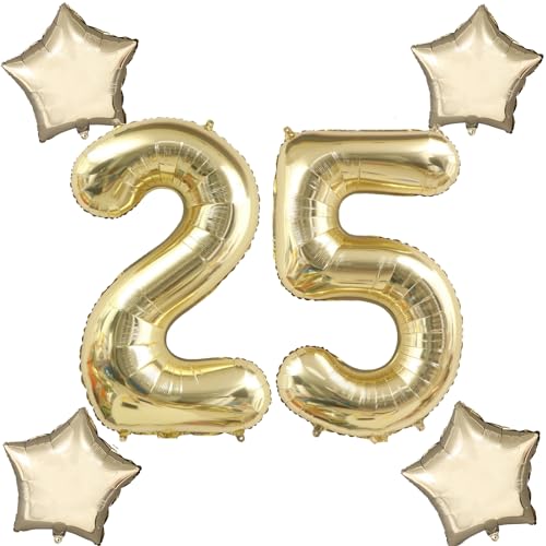 Blasses Gold Luftballons Zahl 25+4 pcs stern Folienballon Zahl 25 .Geburtstag frau mädchen,40" Riesenzahl Ballons 25 .geburtstagsdeko mann,Zahlenballon 25, Helium Ballons 25 Zahlen Luftballon Blasses Gold Luftballons Zahl 25+4 pcs stern Folienballon Zahl 25 .Geburtstag frau mädchen,40" Riesenzahl Ballons 25 .geburtstagsdeko mann,Zahlenballon 25, Helium Ballons 25 Zahlen Luftballon von Hongyantech