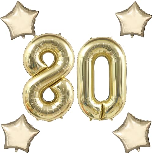 Blasses Gold Luftballons Zahl 80+4 pcs stern Folienballon Zahl 80 .Geburtstag frau mädchen,80" Riesenzahl Ballons 80 .geburtstagsdeko mann,Zahlenballon 80, Helium Ballons 80 Zahlen Luftballon Blasses Gold Luftballons Zahl 80+4 pcs stern Folienballon Zahl 80 .Geburtstag frau mädchen,80" Riesenzahl Ballons 80 .geburtstagsdeko mann,Zahlenballon 80, Helium Ballons 80 Zahlen Luftballon von Hongyantech