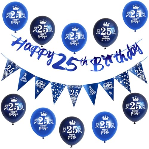 Blau Girlande Happy 25th Birthday Banner + 25 Geburtstag Dreiecksflaggen + 25 pcs 25 Geburtstag luftballons 25 Geburtstag deko für mann,deko 25. Geburtstag mann geburtstagsdeko 25 jahre männer Blau Girlande Happy 25th Birthday Banner + 25 Geburtstag Dreiecksflaggen + 25 pcs 25 Geburtstag luftballons 25 Geburtstag deko für mann,deko 25. Geburtstag mann geburtstagsdeko 25 jahre männer von Hongyantech