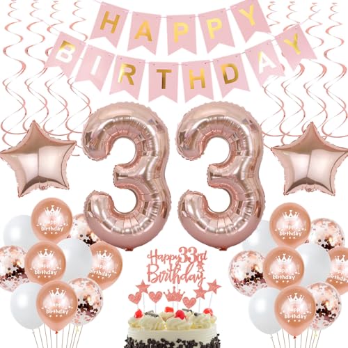 Deko 33. Geburtstag Frauen Tortendeko 33 Geburtstag Frau Deko, 33. Geburtstag Frauen Geschenk Rosegold Geburtstagsdeko 33 jahre Frauen ballon 33 Geburtstag Frau deko luftballons 33 Deko 33. Geburtstag Frauen Tortendeko 33 Geburtstag Frau Deko, 33. Geburtstag Frauen Geschenk Rosegold Geburtstagsdeko 33 jahre Frauen ballon 33 Geburtstag Frau deko luftballons 33 von Hongyantech