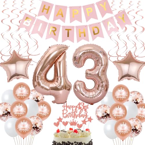 Deko 43. Geburtstag Frauen Tortendeko 43 Geburtstag Frau Deko, 43. Geburtstag Frauen Geschenk Rosegold Geburtstagsdeko 43 jahre Frauen ballon 43 Geburtstag Frau deko luftballons 43 Deko 43. Geburtstag Frauen Tortendeko 43 Geburtstag Frau Deko, 43. Geburtstag Frauen Geschenk Rosegold Geburtstagsdeko 43 jahre Frauen ballon 43 Geburtstag Frau deko luftballons 43 von Hongyantech