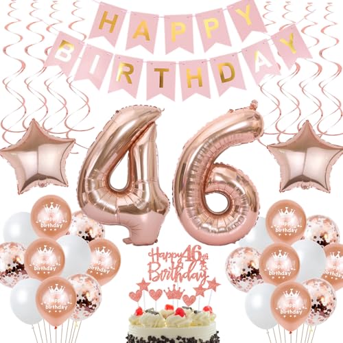 Deko 46. Geburtstag Frauen Tortendeko 46 Geburtstag Frau Deko, 46. Geburtstag Frauen Geschenk Rosegold Geburtstagsdeko 46 jahre Frauen ballon 46 Geburtstag Frau deko luftballons 46 Deko 46. Geburtstag Frauen Tortendeko 46 Geburtstag Frau Deko, 46. Geburtstag Frauen Geschenk Rosegold Geburtstagsdeko 46 jahre Frauen ballon 46 Geburtstag Frau deko luftballons 46 von Hongyantech