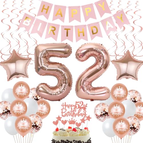 Deko 52. Geburtstag Frauen Tortendeko 52 Geburtstag Frau Deko, 52. Geburtstag Frauen Geschenk Rosegold Geburtstagsdeko 52 jahre Frauen ballon 52 Geburtstag Frau deko luftballons 52 Deko 52. Geburtstag Frauen Tortendeko 52 Geburtstag Frau Deko, 52. Geburtstag Frauen Geschenk Rosegold Geburtstagsdeko 52 jahre Frauen ballon 52 Geburtstag Frau deko luftballons 52 von Hongyantech