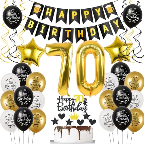 Deko 70 Geburtstag Deko Mann Frauen, Luftballon 70. Geburtstag Schwarz Gold, Geburtstagsdeko 70 jahre Mann Luftballon, Tortendeko 70. Geburtstag Männer Geburtstagsdeko 70 jahre für Frau Mann Deko 70 Geburtstag Deko Mann Frauen, Luftballon 70. Geburtstag Schwarz Gold, Geburtstagsdeko 70 jahre Mann Luftballon, Tortendeko 70. Geburtstag Männer Geburtstagsdeko 70 jahre für Frau Mann von Hongyantech
