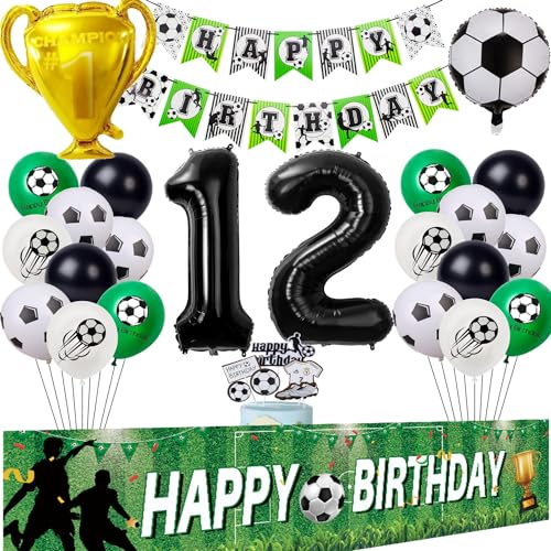 Fussball 12. Geburtstagsdeko Luftballon 12. Fußball Party Deko Luftballon 12 Geburtstag Deko Junge Fussball 12 Jahre Ballon Fussball 12 Jahre Geburtstagsdeko 12. Geburtstag Hintergrund Fußball von Hongyantech