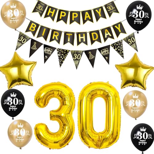 Luftballon 30. Geburtstag Dekoration Mann frauen Schwarz Gold 30 Geburtstag Mann Party Deko geburtstagsdeko 30 jahre frauen 30 Geburtstag Banner Wimpelkette 30 Geburtstag männer Dekoration Luftballon 30. Geburtstag Dekoration Mann frauen Schwarz Gold 30 Geburtstag Mann Party Deko geburtstagsdeko 30 jahre frauen 30 Geburtstag Banner Wimpelkette 30 Geburtstag männer Dekoration von Hongyantech