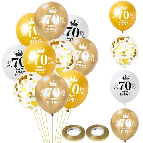 Luftballon 70. Geburtstag Mann Frauen Deko 14 Stück Gold weiß Ballons 70. Geburtstag Dekoration Happy 70 Latex Ballon Geburtstagsdeko 70 jahre Frauen Männer Party deko Luftballon 70. Geburtstag Mann Frauen Deko 14 Stück Gold weiß Ballons 70. Geburtstag Dekoration Happy 70 Latex Ballon Geburtstagsdeko 70 jahre Frauen Männer Party deko von Hongyantech