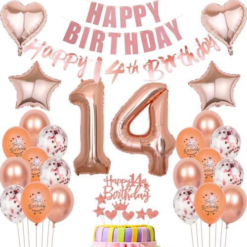 Luftballons 14 Geburtstag Dekoration mädchen Ballon Deko 14. Geburtstag mädchen rosegold Geburtstagsdeko 14 jahre mädchen Geburtstag Tortendeko 14.geburtstag mädchen Party Deko 14 Geburtstag girl Luftballons 14 Geburtstag Dekoration mädchen Ballon Deko 14. Geburtstag mädchen rosegold Geburtstagsdeko 14 jahre mädchen Geburtstag Tortendeko 14.geburtstag mädchen Party Deko 14 Geburtstag girl von Hongyantech