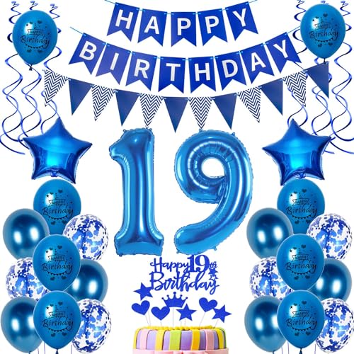 Luftballons 19 Geburtstag Dekoration Junge Ballon Deko 19. Geburtstag Junge blau Geburtstagsdeko 19 jahre Junge Geburtstag Tortendeko 19.geburtstag Junge birthday Banner Party Deko 19 Geburtstag Luftballons 19 Geburtstag Dekoration Junge Ballon Deko 19. Geburtstag Junge blau Geburtstagsdeko 19 jahre Junge Geburtstag Tortendeko 19.geburtstag Junge birthday Banner Party Deko 19 Geburtstag von Hongyantech
