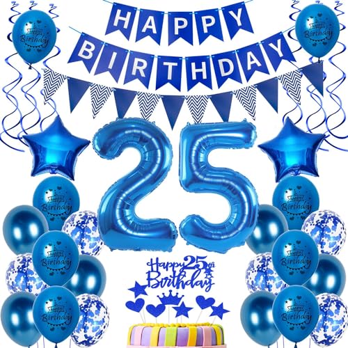 Luftballons 25. Geburtstag Dekoration Mann Ballon Deko Männer Blau Geburtstagsdeko 25 Jahre Tortendeko Birthday Banner Party Luftballons 25. Geburtstag Dekoration Mann Ballon Deko Männer Blau Geburtstagsdeko 25 Jahre Tortendeko Birthday Banner Party von Hongyantech