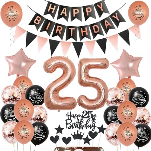 Luftballons 25 Geburtstag deko Frauen Schwarz rosegold,ballon 25.Geburtstag deko für Frauen,deko 25 Geburtstag Frauen Tortendeko 25.geburtstag Frauen,Geburtstagsdeko 25 jahre Frau Dekoration Luftballons 25 Geburtstag deko Frauen Schwarz rosegold,ballon 25.Geburtstag deko für Frauen,deko 25 Geburtstag Frauen Tortendeko 25.geburtstag Frauen,Geburtstagsdeko 25 jahre Frau Dekoration von Hongyantech