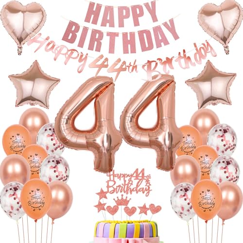 Luftballons 44 Geburtstag Dekoration Frau Ballon Deko 44. Geburtstag Frauen rosegold Geburtstagsdeko 44 jahre Frau Tortendeko 44.geburtstag Frauen birthday Party Deko 44 Luftballons 44 Geburtstag Dekoration Frau Ballon Deko 44. Geburtstag Frauen rosegold Geburtstagsdeko 44 jahre Frau Tortendeko 44.geburtstag Frauen birthday Party Deko 44 von Hongyantech