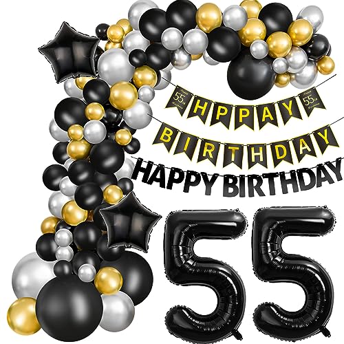 Luftballons Girlande 55 Geburtstag Deko Mann Schwarz silber gold Ballon Girlande 55. Geburtstag Mann 55 Jahre Geburtstagdeko ballon Deko 55. Geburtstag Männer Luftballons 55 Birthday Dekoration Luftballons Girlande 55 Geburtstag Deko Mann Schwarz silber gold Ballon Girlande 55. Geburtstag Mann 55 Jahre Geburtstagdeko ballon Deko 55. Geburtstag Männer Luftballons 55 Birthday Dekoration von Hongyantech