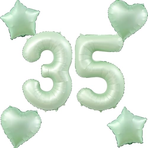 Olive Grün Luftballons Zahl 35+4 pcs herz/stern Folienballon Zahl 35 .Geburtstag frau mädchen,40" Riesenzahl Ballons 35 .geburtstagsdeko mann,Zahlenballon 35, Helium Ballons 35 Zahlen Luftballon Olive Grün Luftballons Zahl 35+4 pcs herz/stern Folienballon Zahl 35 .Geburtstag frau mädchen,40" Riesenzahl Ballons 35 .geburtstagsdeko mann,Zahlenballon 35, Helium Ballons 35 Zahlen Luftballon von Hongyantech