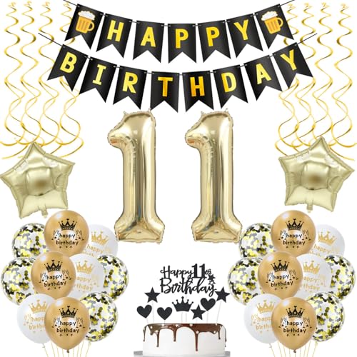 deko 11. geburtstag mädchen Junge deko Schwarz gold ballon 11. geburtstag Junge,deko 11 geburtstag Junge luftballon 11.geburtstag deko Junge geburtstagsdeko 11 jahre Geburtstag Deko Junge Mädchen deko 11. geburtstag mädchen Junge deko Schwarz gold ballon 11. geburtstag Junge,deko 11 geburtstag Junge luftballon 11.geburtstag deko Junge geburtstagsdeko 11 jahre Geburtstag Deko Junge Mädchen von Hongyantech