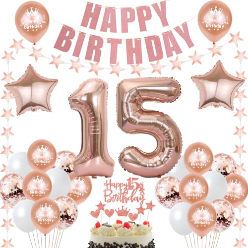 deko 15. Geburtstag Dekoration Mädchen Rosegold Tortendeko 15 Geburtstag Mädchen Deko Luftballons 15. Geburtstag Party Deko 15 jahre Mädchen Geburtstagsdeko Folienballon 15 Geburtstag Geschenk deko 15. Geburtstag Dekoration Mädchen Rosegold Tortendeko 15 Geburtstag Mädchen Deko Luftballons 15. Geburtstag Party Deko 15 jahre Mädchen Geburtstagsdeko Folienballon 15 Geburtstag Geschenk von Hongyantech
