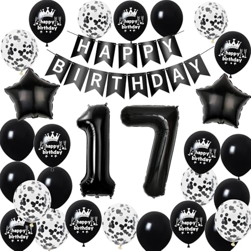 deko 17. geburtstag mädchen Junge deko Schwarz ballon 17. geburtstag mädchen deko luftballon 17. geburtstag deko Schwarz 17 Geburtstag girlande banner geburtstagsdeko 17 jahre Junge dekoration deko 17. geburtstag mädchen Junge deko Schwarz ballon 17. geburtstag mädchen deko luftballon 17. geburtstag deko Schwarz 17 Geburtstag girlande banner geburtstagsdeko 17 jahre Junge dekoration von Hongyantech