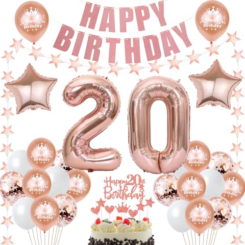 deko 20. Geburtstag Dekoration frau Rosegold Tortendeko 20 Geburtstag frauen Deko Luftballons 20. Geburtstag Party Deko 20 jahre frau Geburtstagsdeko Folienballon 20 Geburtstag Geschenk deko 20. Geburtstag Dekoration frau Rosegold Tortendeko 20 Geburtstag frauen Deko Luftballons 20. Geburtstag Party Deko 20 jahre frau Geburtstagsdeko Folienballon 20 Geburtstag Geschenk von Hongyantech