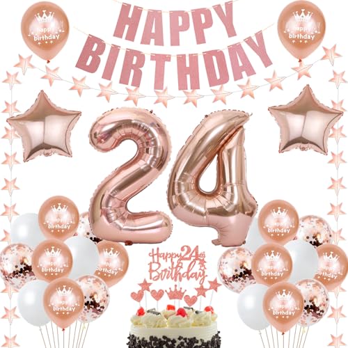 deko 24. Geburtstag Dekoration frau Rosegold Tortendeko 24 Geburtstag frauen Deko Luftballons 24. Geburtstag Party Deko 24 jahre frau Geburtstagsdeko Folienballon 24 Geburtstag Geschenk deko 24. Geburtstag Dekoration frau Rosegold Tortendeko 24 Geburtstag frauen Deko Luftballons 24. Geburtstag Party Deko 24 jahre frau Geburtstagsdeko Folienballon 24 Geburtstag Geschenk von Hongyantech