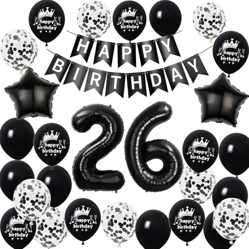deko 26. geburtstag frauen mann deko Schwarz ballon 26. geburtstag frau deko luftballon 26. deko Schwarz 26 Geburtstag girlande banner geburtstagsdeko 26 jahre Männer dekoration deko 26. geburtstag frauen mann deko Schwarz ballon 26. geburtstag frau deko luftballon 26. deko Schwarz 26 Geburtstag girlande banner geburtstagsdeko 26 jahre Männer dekoration von Hongyantech