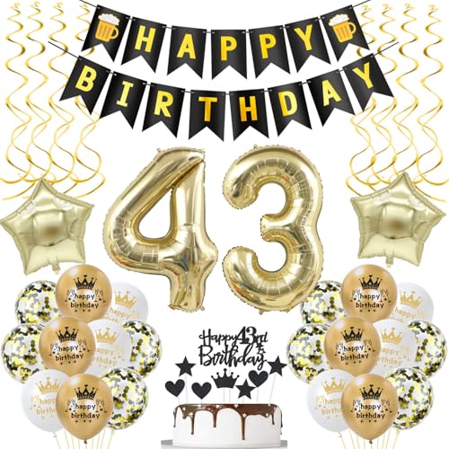 deko 43. geburtstag Frauen Mann deko Schwarz gold ballon 43. geburtstag Mann,deko 43 geburtstag Mann Schwarz luftballon 43.geburtstag deko Mann geburtstagsdeko 43 jahre Geburtstag Deko Männer Frau deko 43. geburtstag Frauen Mann deko Schwarz gold ballon 43. geburtstag Mann,deko 43 geburtstag Mann Schwarz luftballon 43.geburtstag deko Mann geburtstagsdeko 43 jahre Geburtstag Deko Männer Frau von Hongyantech
