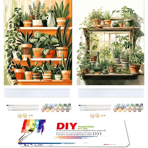 2 Stück Vegetativ Nach Zahlen Erwachsene-Painting By Numbers,DIY Handgemalt Ölgemälde Kit für Anfänger und Erwachsene Mit 2 Separate Sätze Von Malwerkzeugen und Acrylfarben 40x50CM 2 Stück Vegetativ Nach Zahlen Erwachsene-Painting By Numbers,DIY Handgemalt Ölgemälde Kit für Anfänger und Erwachsene Mit 2 Separate Sätze Von Malwerkzeugen und Acrylfarben 40x50CM von Hongyrjy