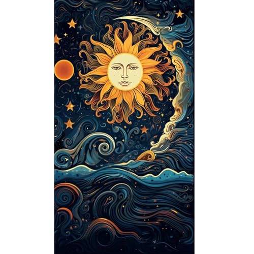 Hongyrjy Diamond Painting Erwachsene Groß (30X50cm)-Celestial Sun Diamant Painting Bilder,5D Diamend Painting Buddha Bilder als für Geschenk Zuhause Wanddekoration 12x20inch von Hongyrjy