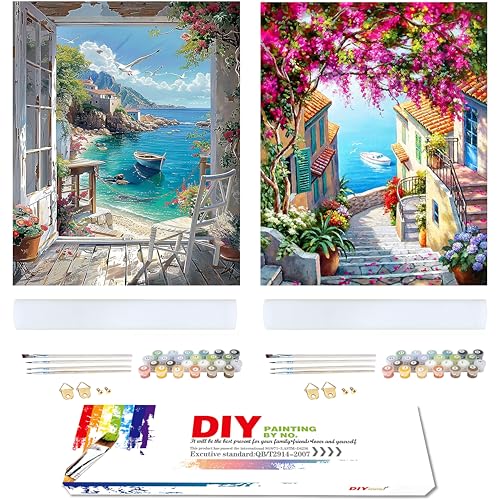 Landschaften Malen Nach Zahlen Erwachsene 2 Stück-Painting by Numbers,DIY Handgemalt Ölgemälde Kit für Anfänger und Erwachsene Mit 2 Separate Sätze Von Malwerkzeugen und Acrylfarben 40x50CM Landschaften Malen Nach Zahlen Erwachsene 2 Stück-Painting by Numbers,DIY Handgemalt Ölgemälde Kit für Anfänger und Erwachsene Mit 2 Separate Sätze Von Malwerkzeugen und Acrylfarben 40x50CM von Hongyrjy
