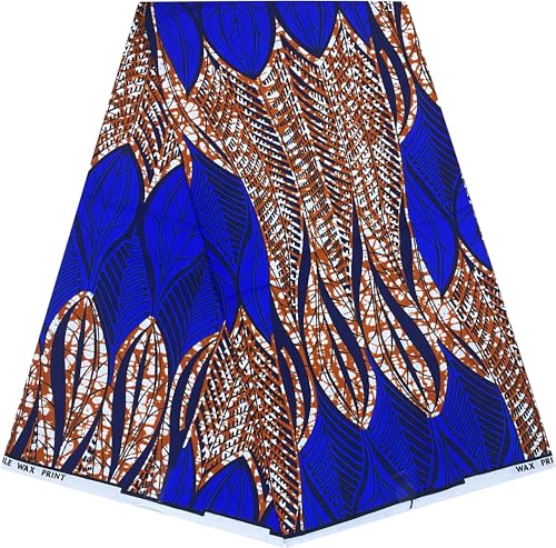 HongyuAmy Afrikanischer Stoff, 6 Meter, Anakra-Druck, Polyester, Kente-Wachs, ethnisches Muster (B9) von HongyuAmy